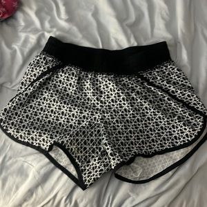 Champion, black and white athletic shorts, size medium